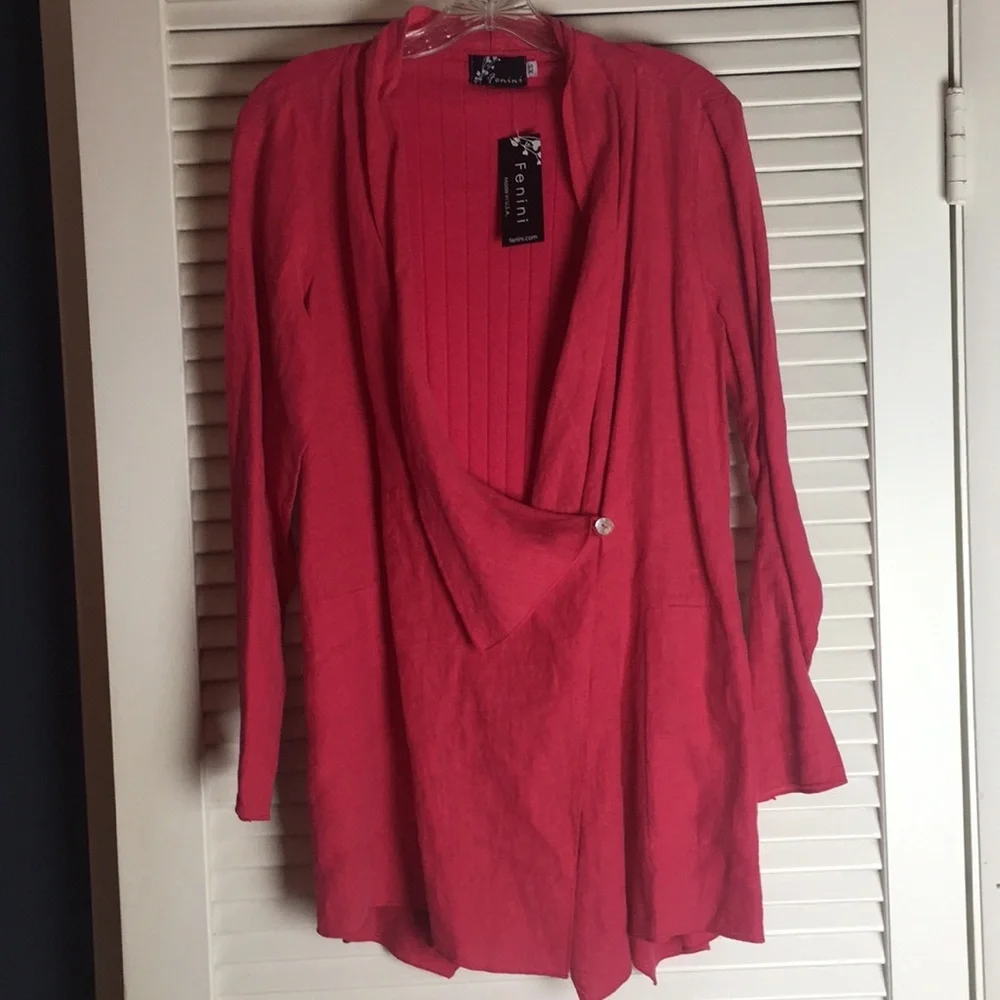 NWT Lagenlook Linen Jacket - Picture 7 of 8